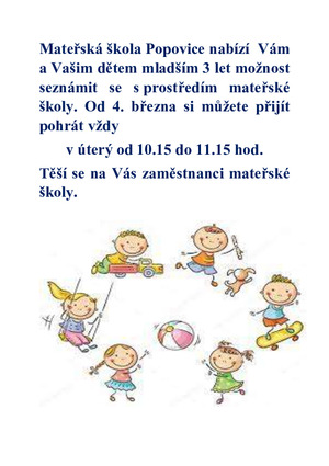 Pozvánka - hraní v MŠ