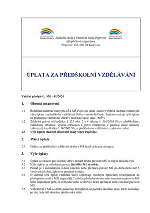 Úplata MŠ 2024/2025