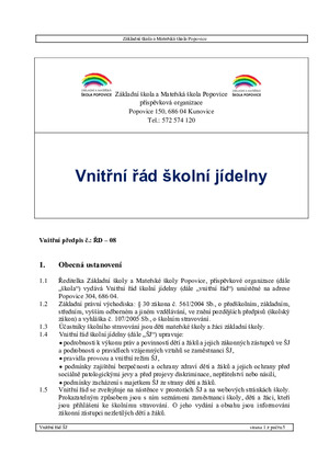 Vnitřní řád ŠJ 2024/2025